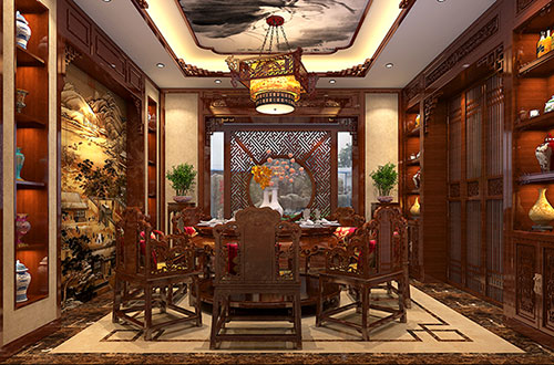 兴文温馨雅致的古典中式家庭装修设计效果图