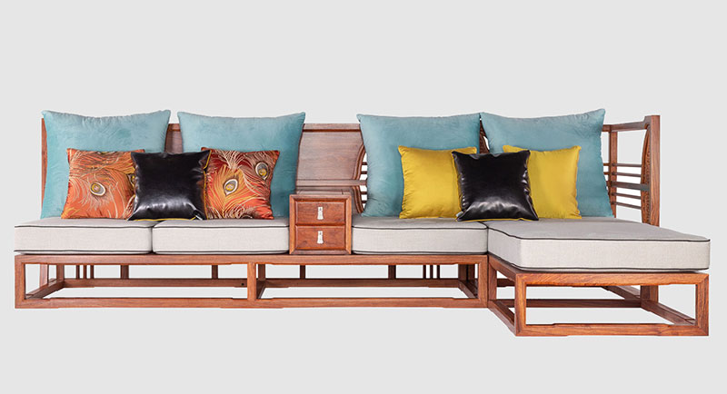 兴文中式家居装修实木沙发组合家具效果图