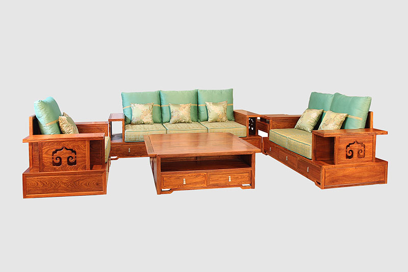 兴文中式实木沙发简直太美了